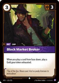 SFD 121/221 - Black Market Broker