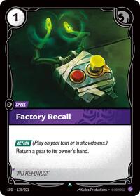 SFD 135/221 - Factory Recall