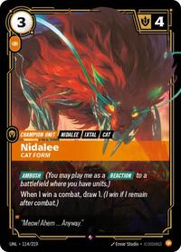 UNL 114/219 - Nidalee - Cat Form
