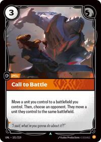 UNL 101/219 - Call to Battle