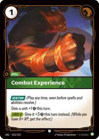 UNL 031/219 - Combat Experience